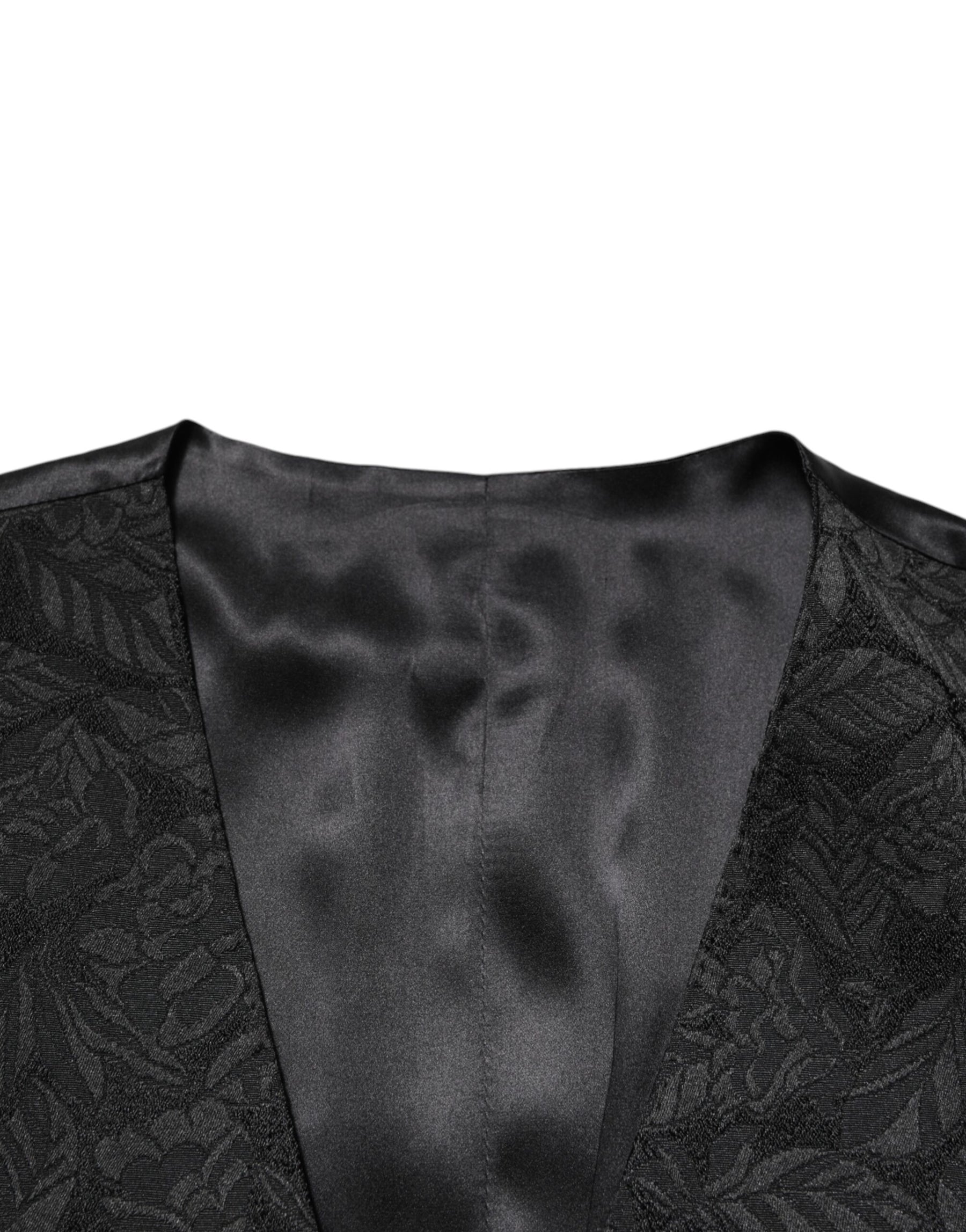 Dolce & Gabbana Black 3 Piece Brocade Jacquard Suit MARTINI | Regal Royce