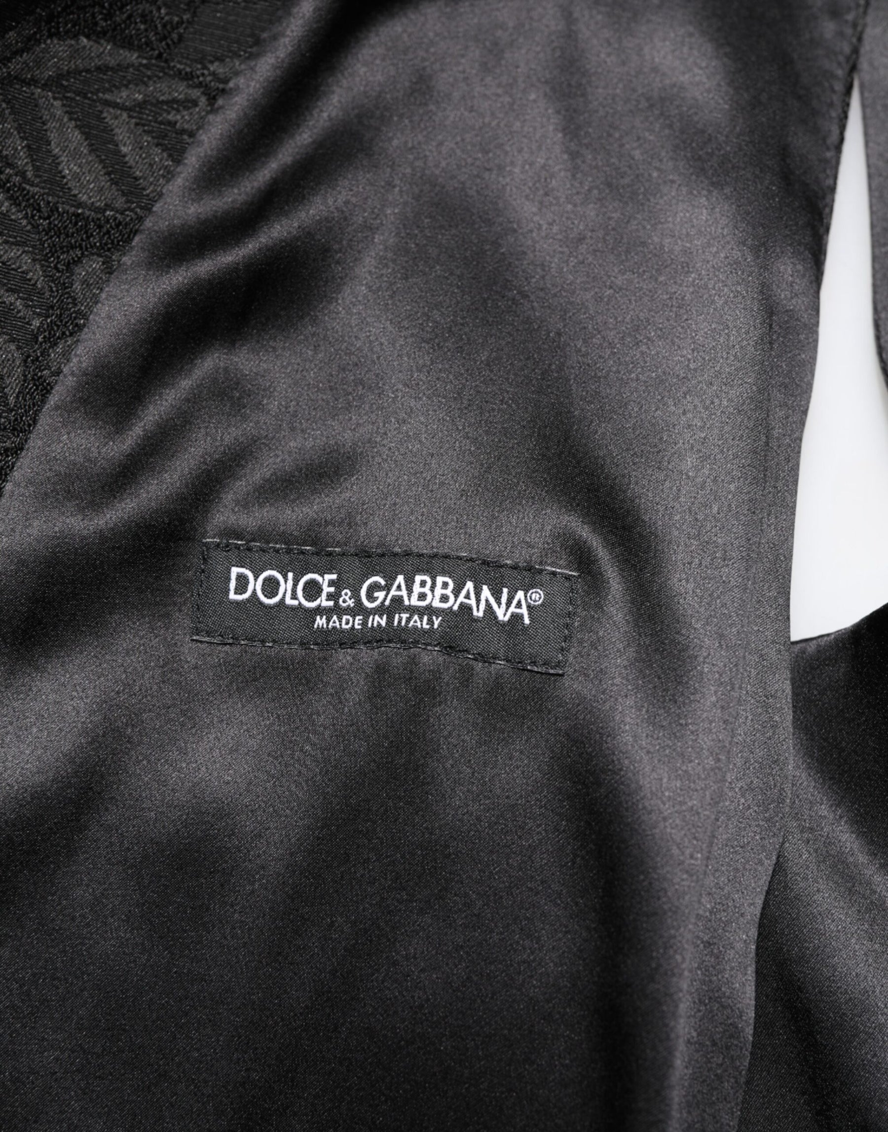 Dolce & Gabbana Black 3 Piece Brocade Jacquard Suit MARTINI | Regal Royce