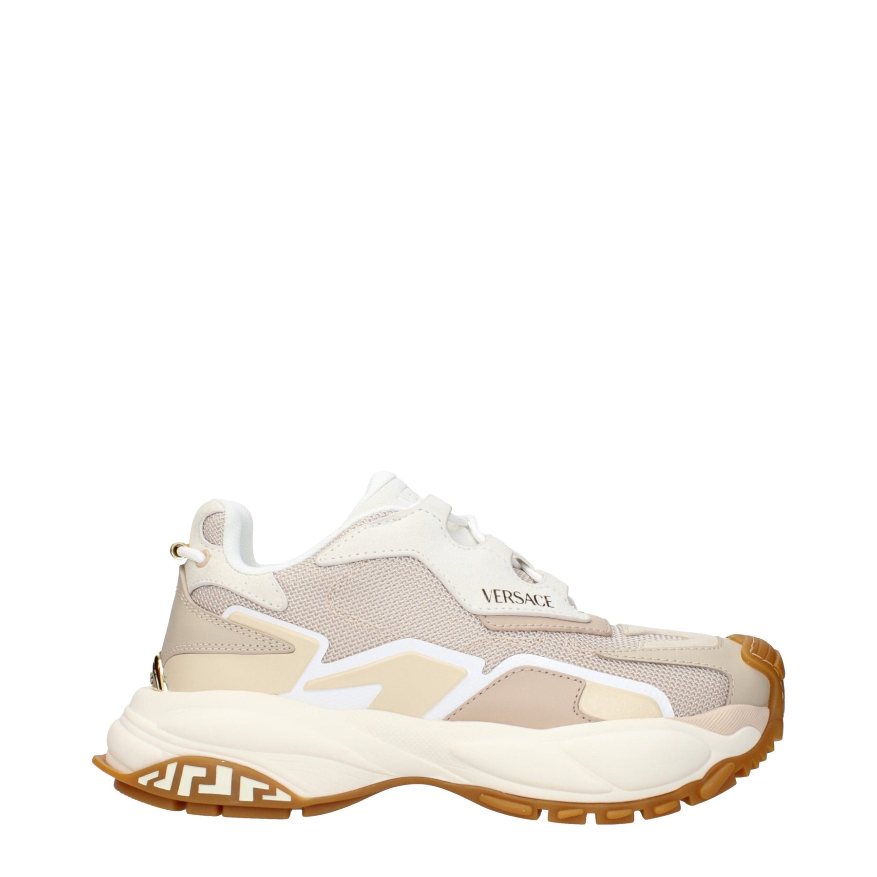 Versace Beige Fabric Chunky Sneakers | Regal Royce