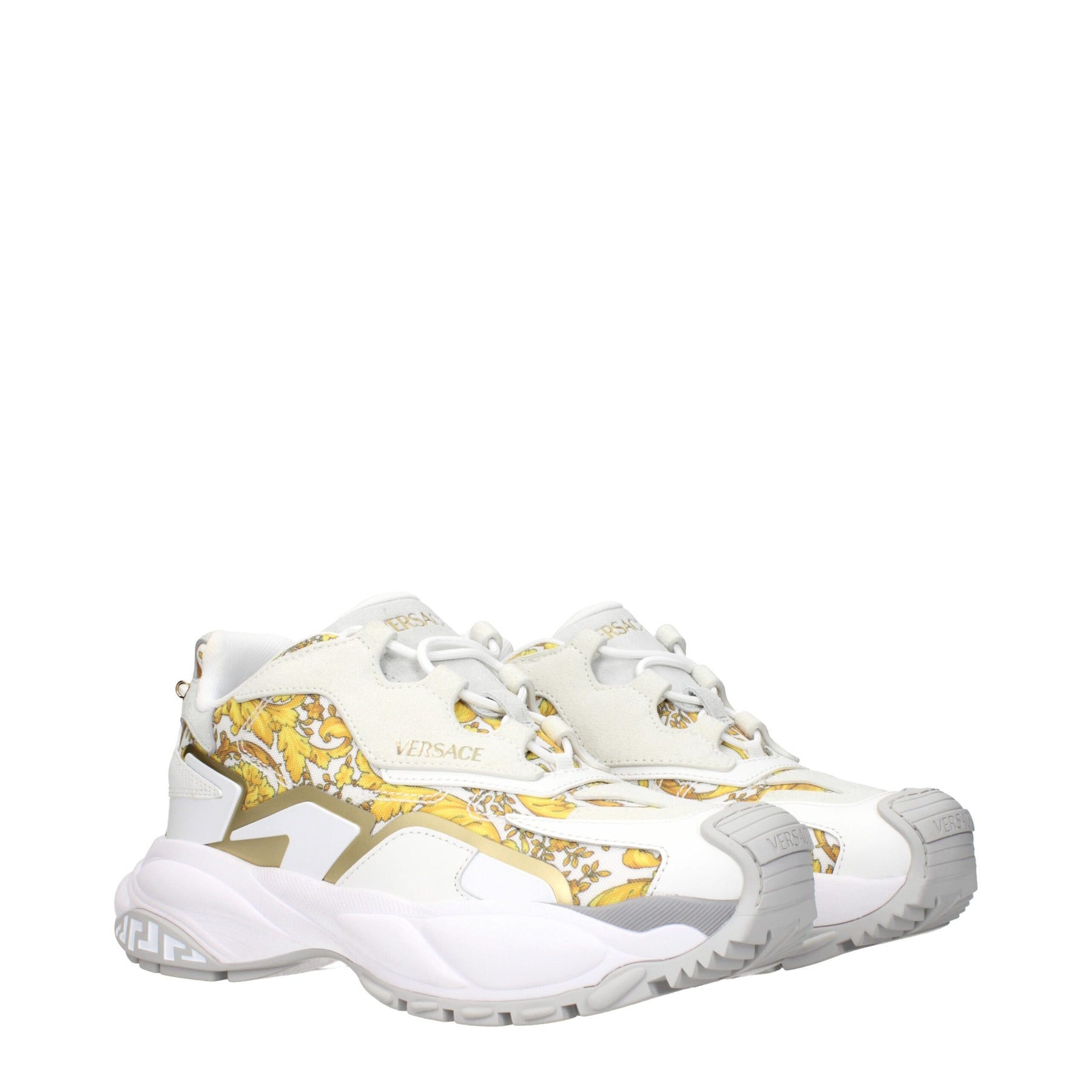 Versace Gold Fabric Low Top Sneakers | Regal Royce