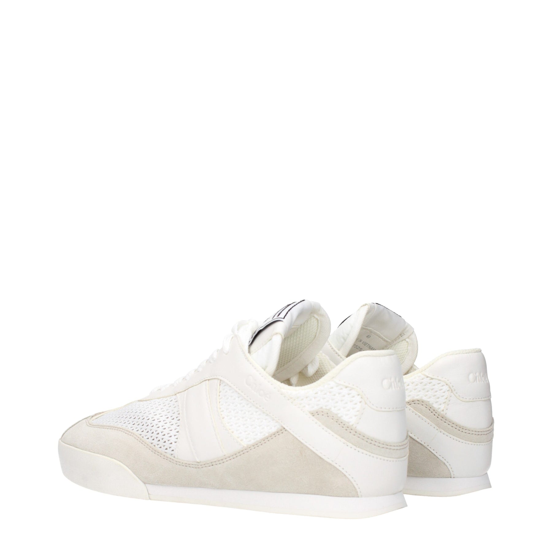 Chloé White Fabric Low Top Sneakers | Regal Royce