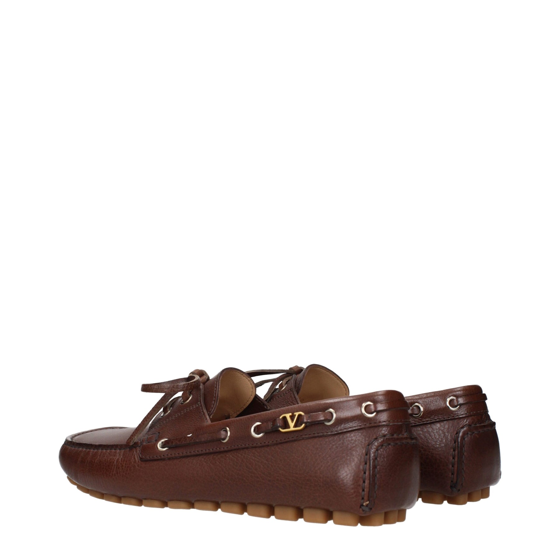 Valentino Garavani Brown Leather Slip-On Loafers | Regal Royce