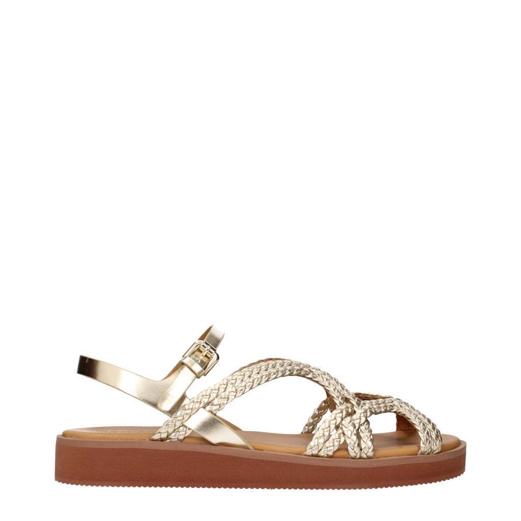 See By Chloé Gold Polyethylene Flat Sandals