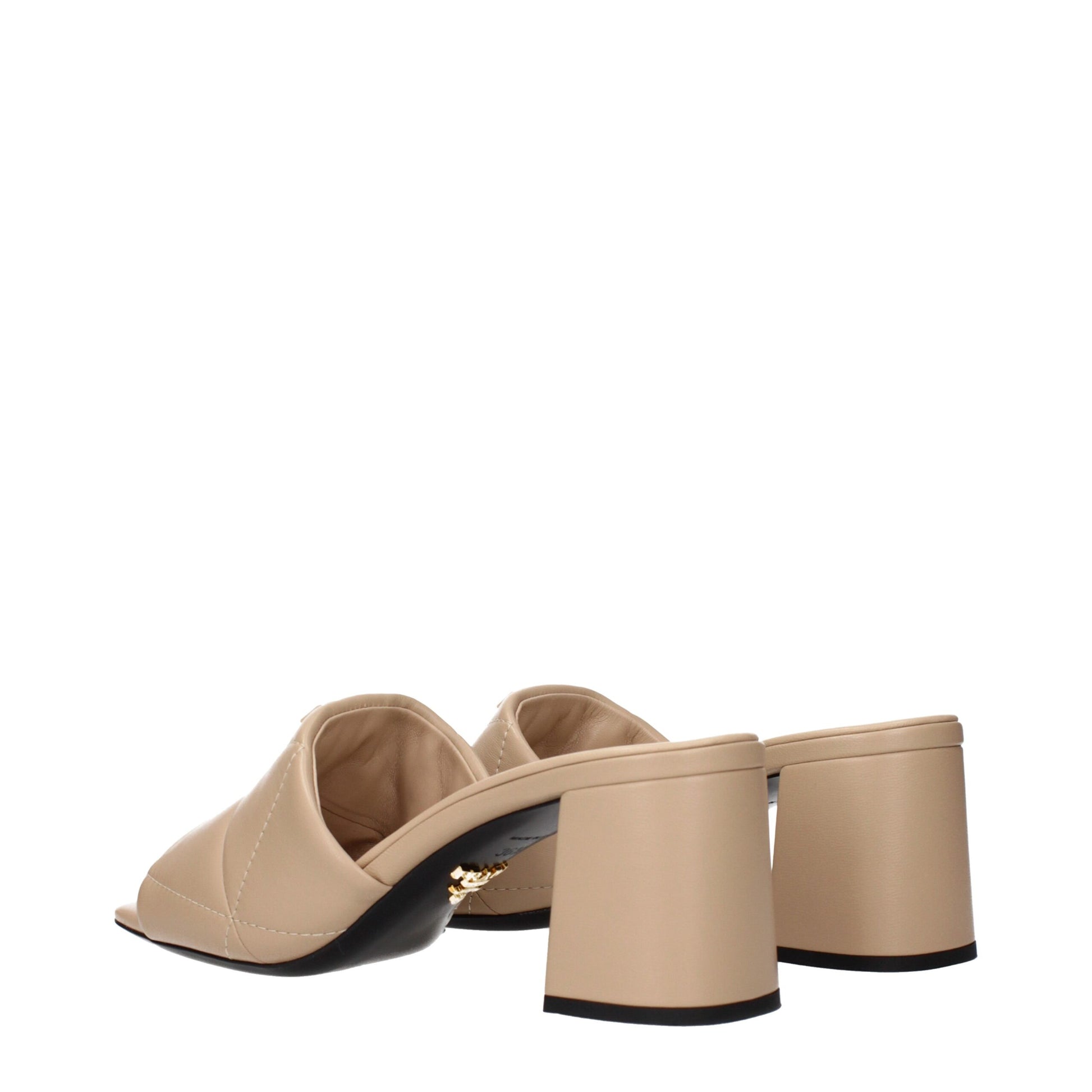 Prada Beige Leather Slippers