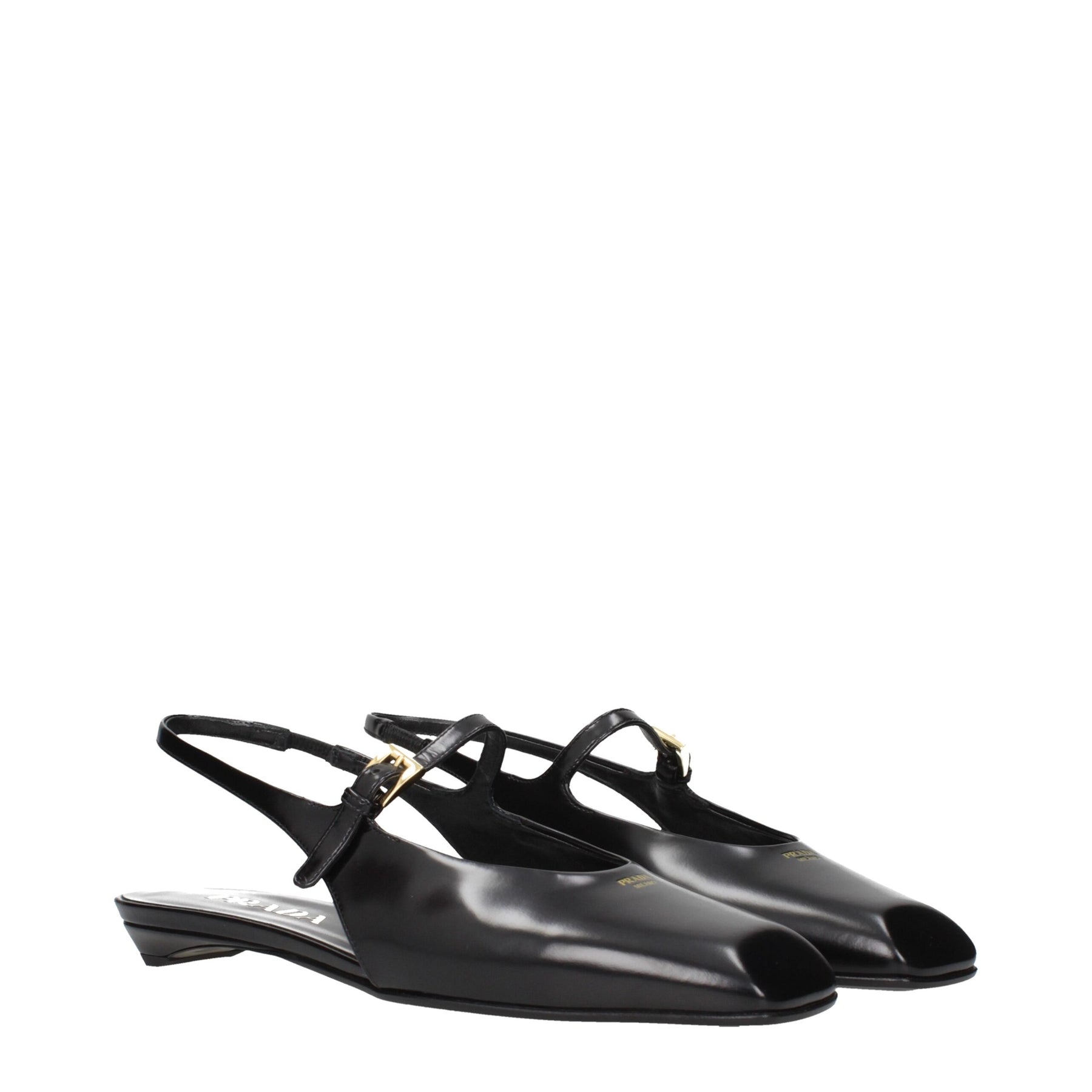 Prada Black Leather Flat Sandals | Regal Royce