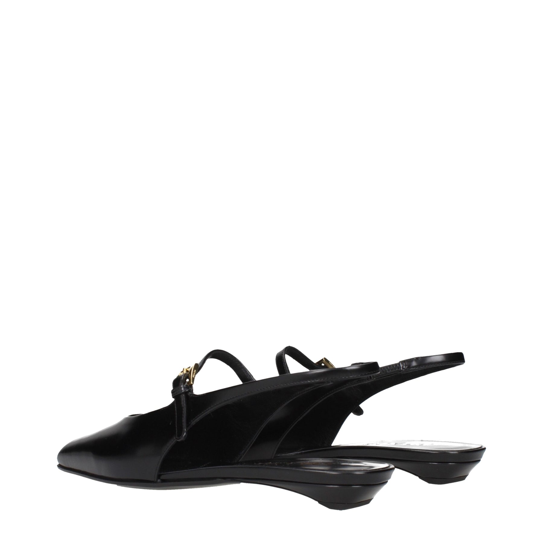 Prada Black Leather Flat Sandals | Regal Royce