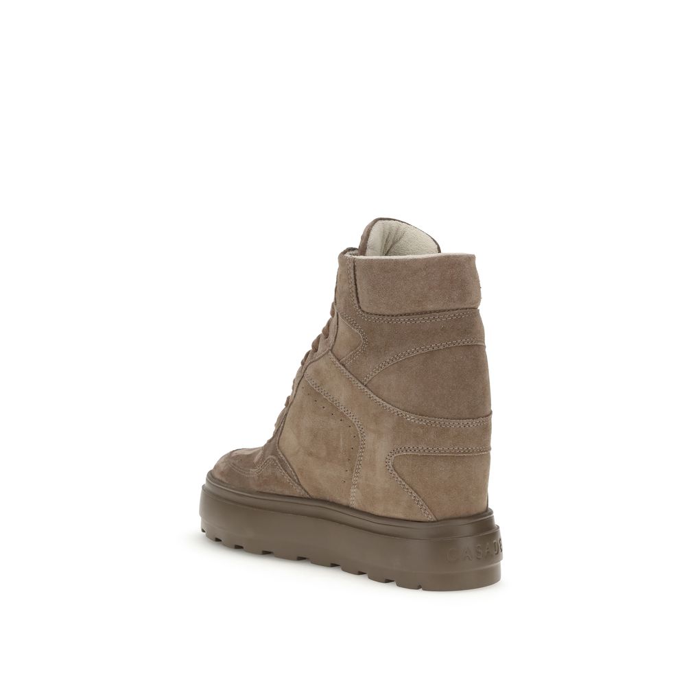 Casadei Beige Calf Leather Bos Taurus Sneakers | Regal Royce