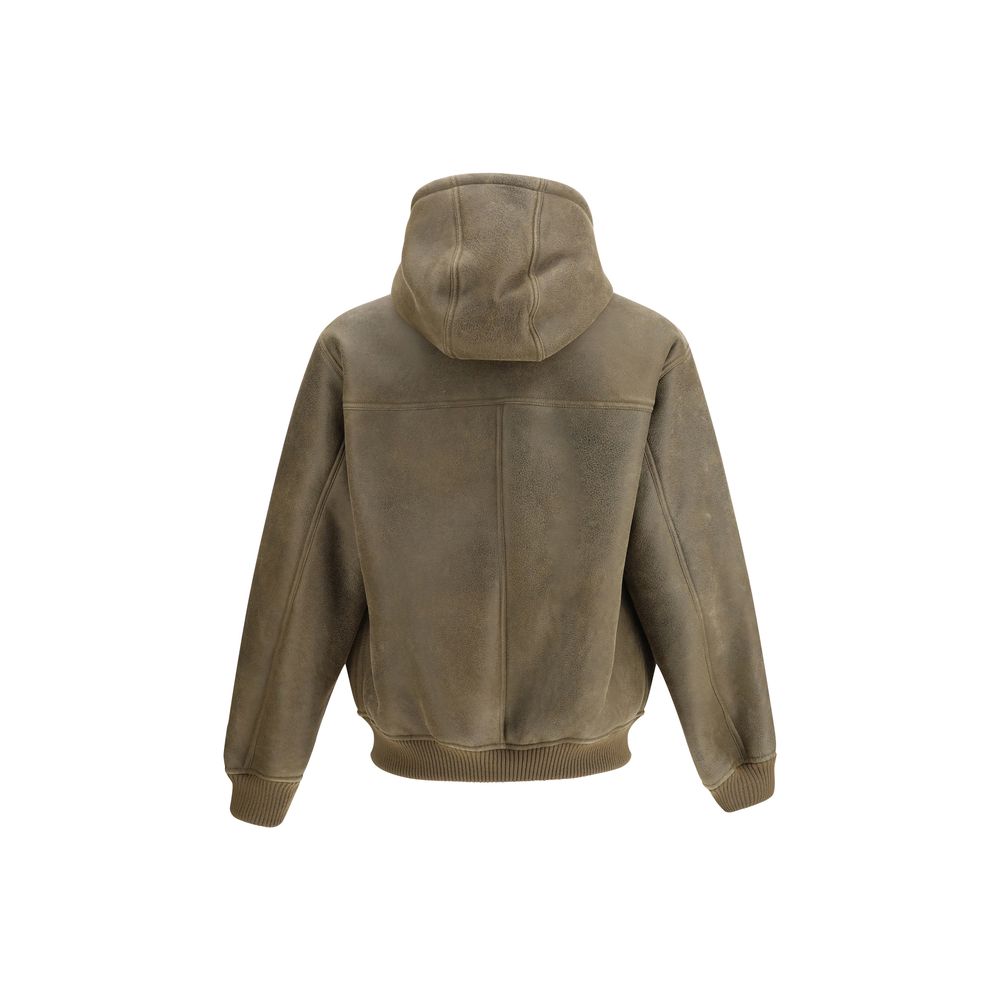 Emporio Armani Brown Lamb Ovis Aries Aries Bomber | Regal Royce