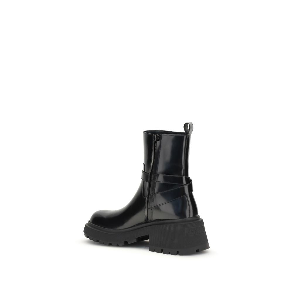 Jimmy Choo Black Calf Leather Bos Taurus Ankle Boots | Regal Royce