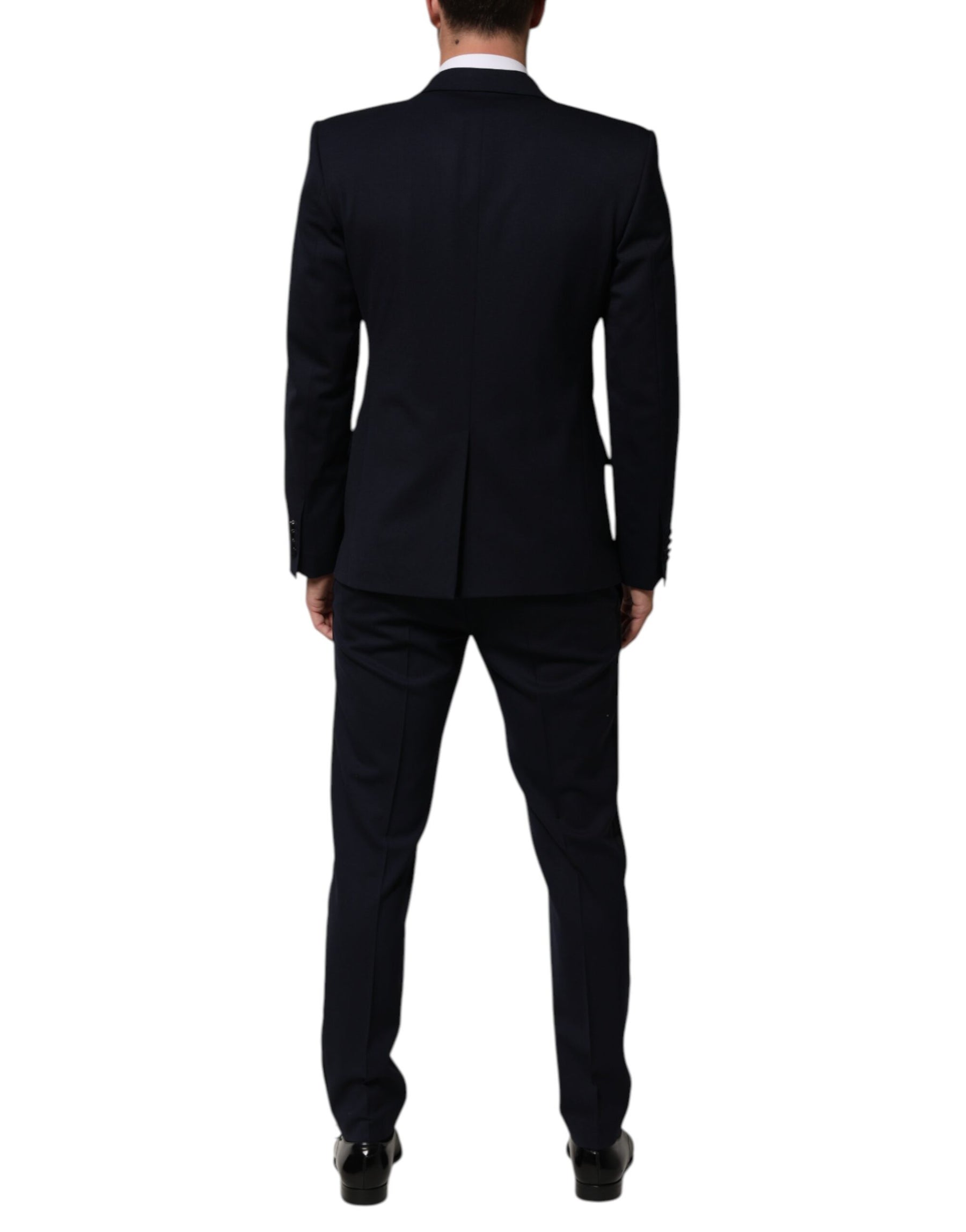 Dolce & Gabbana Black Wool 3 Piece Slim Fit Formal Men Suit | Regal Royce