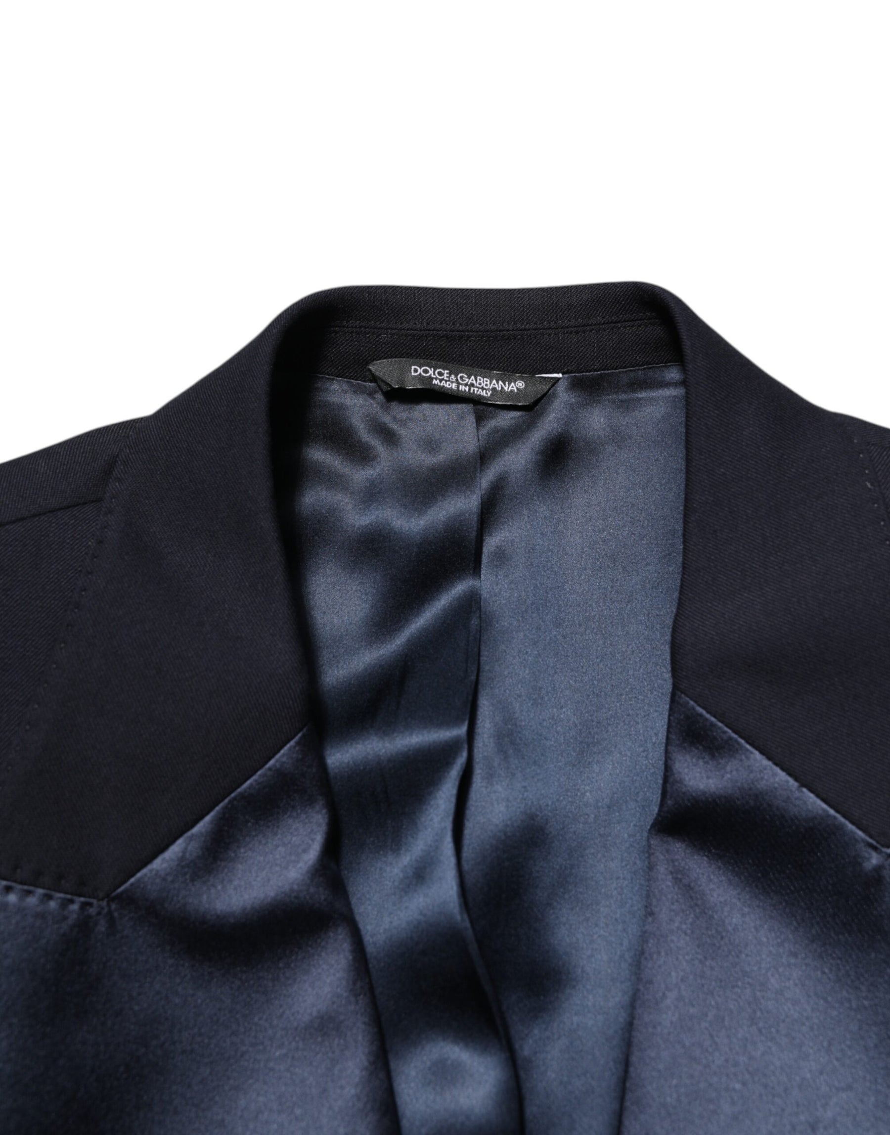 Dolce & Gabbana Black 3 Piece Wool Silk Blend Suit SICILIA | Regal Royce