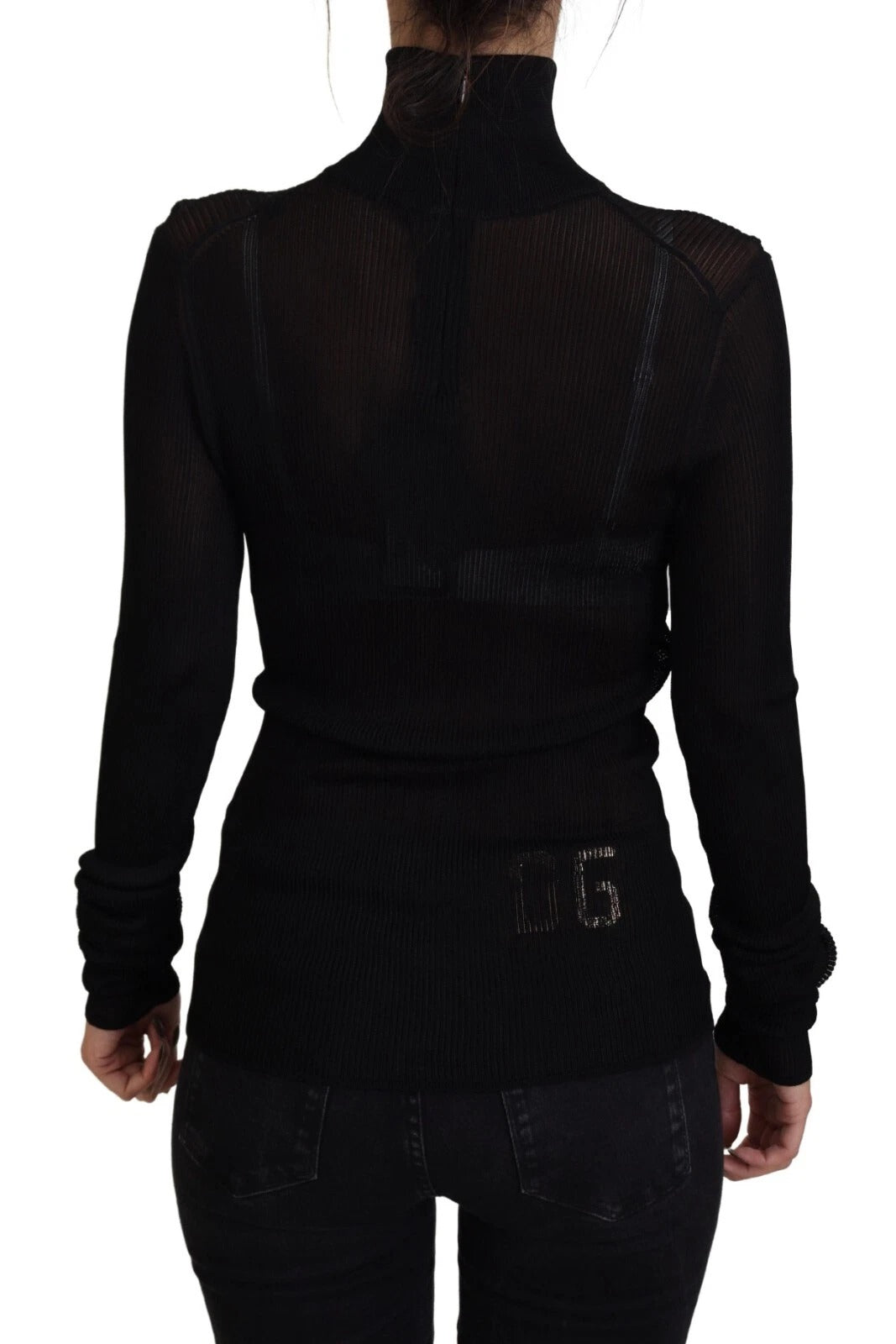 Dolce & Gabbana Black Turtleneck Slim Fit Pullover Sweater | Regal Royce