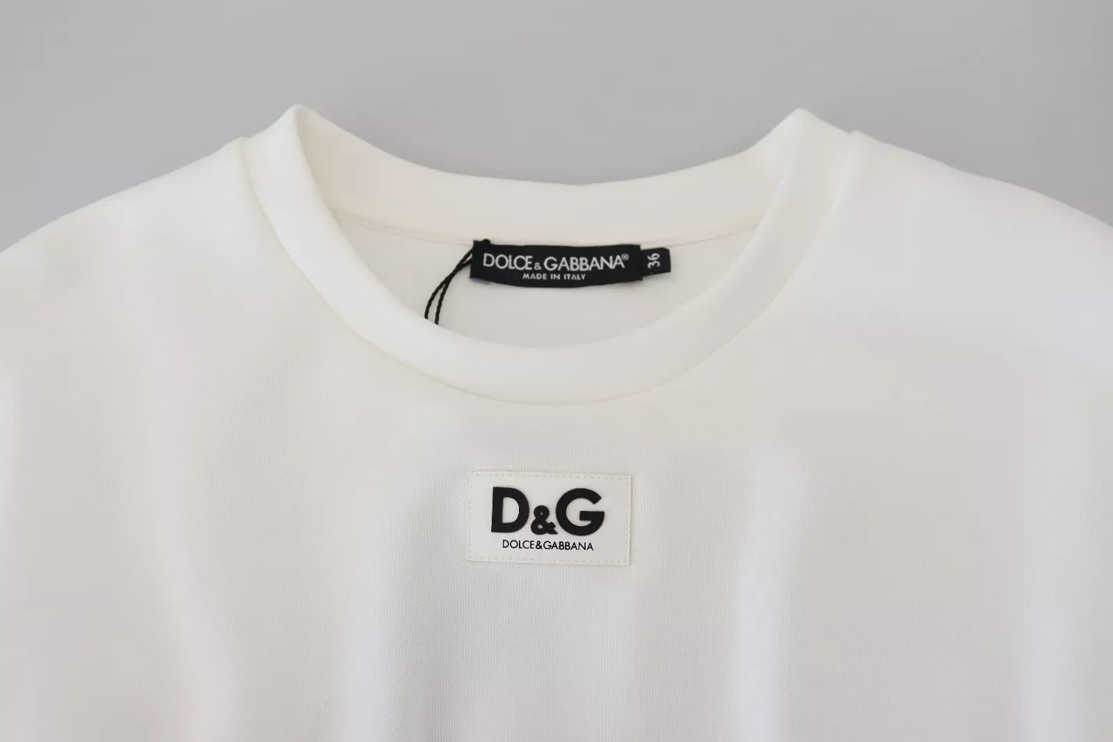Dolce & Gabbana White Cotton Corset Stretch Top  T-shirt | Regal Royce