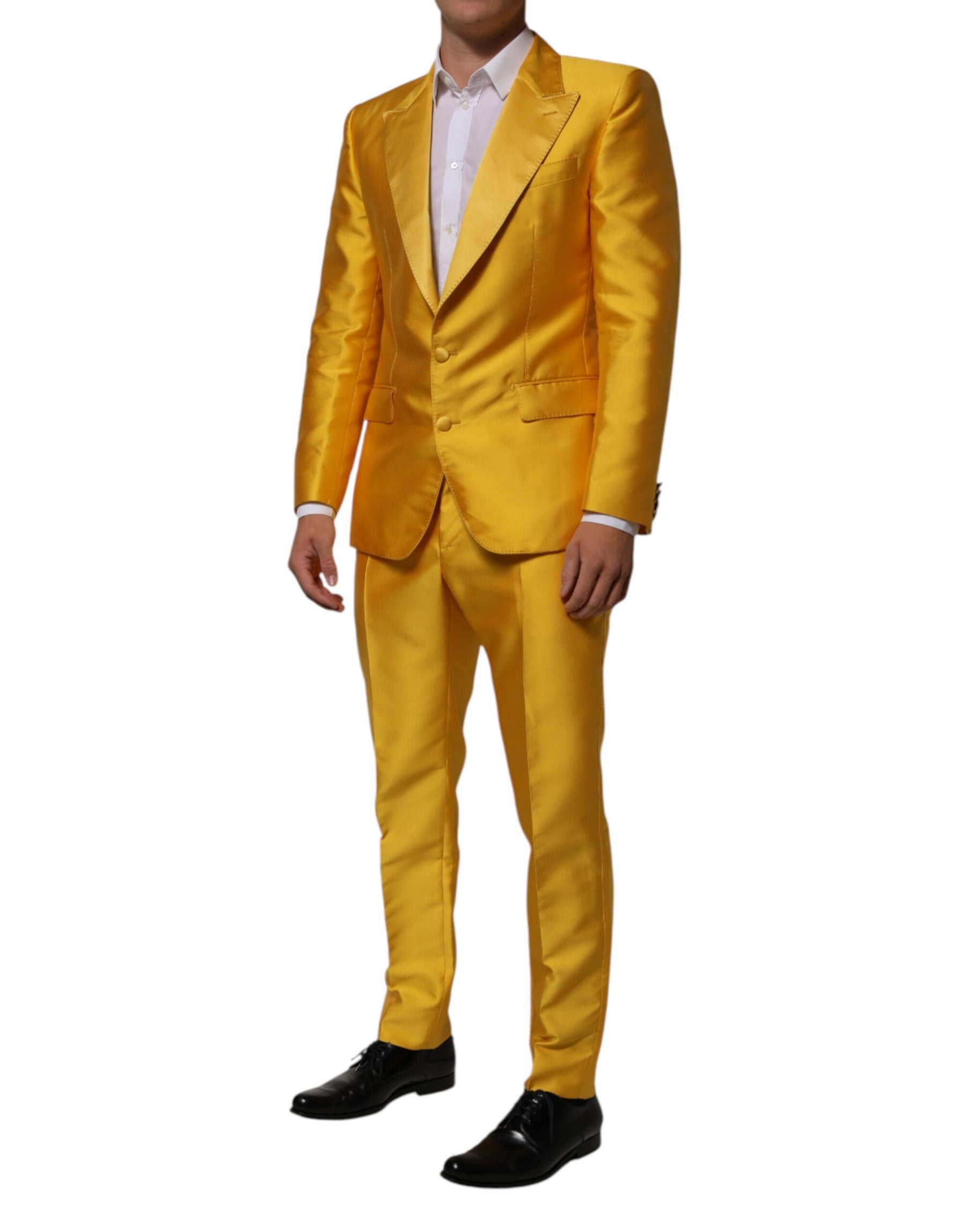Dolce & Gabbana Yellow 2 Piece Silk Blend Men Suit SICILIA | Regal Royce