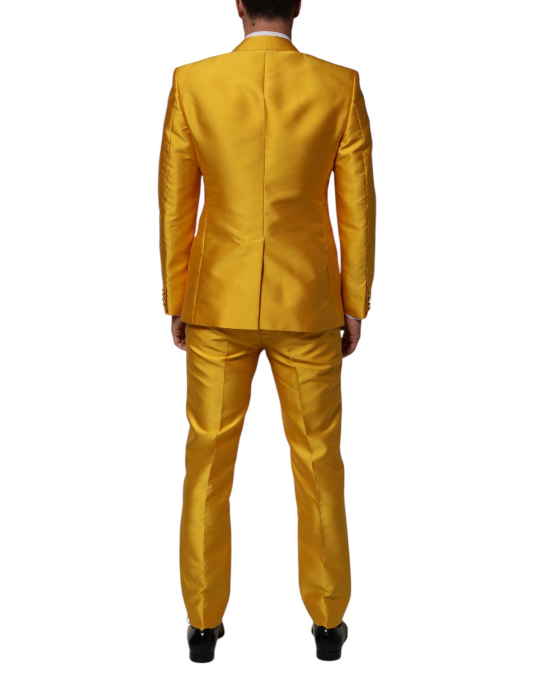 Dolce & Gabbana Yellow 2 Piece Silk Blend Men Suit SICILIA | Regal Royce