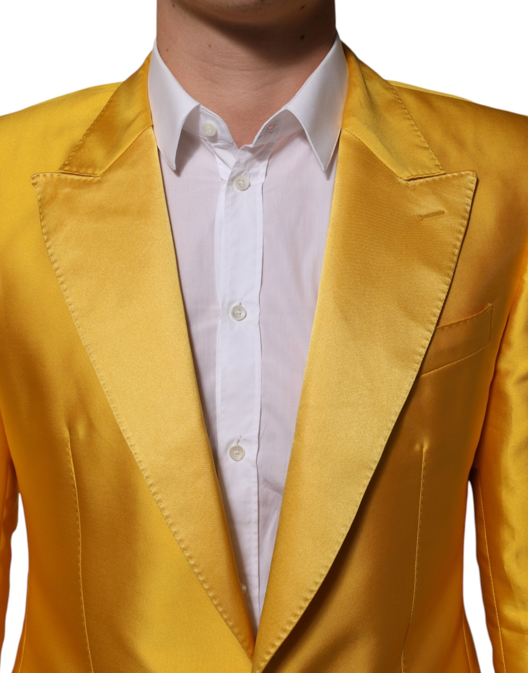 Dolce & Gabbana Yellow 2 Piece Silk Blend Men Suit SICILIA | Regal Royce
