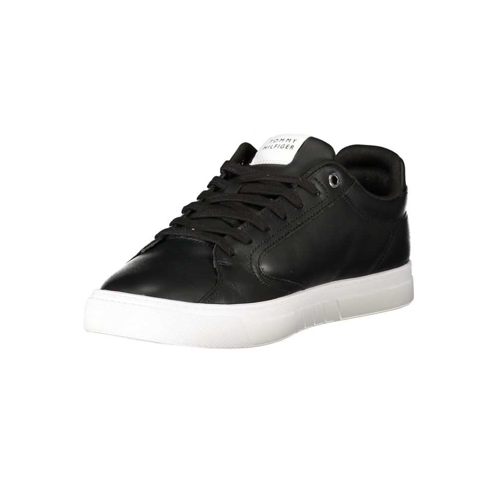 Tommy Hilfiger Black Polyester Men Sneaker | Regal Royce