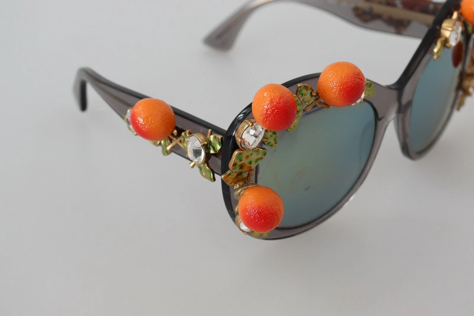 Dolce & Gabbana DG4283B Acetate Crystals Orange Appliques Sunglasses