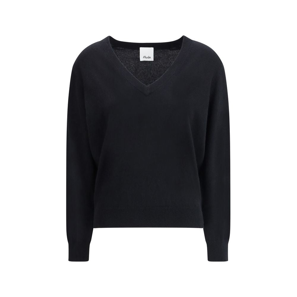 Allude Black Cashmere Cashmere Sweater | Regal Royce