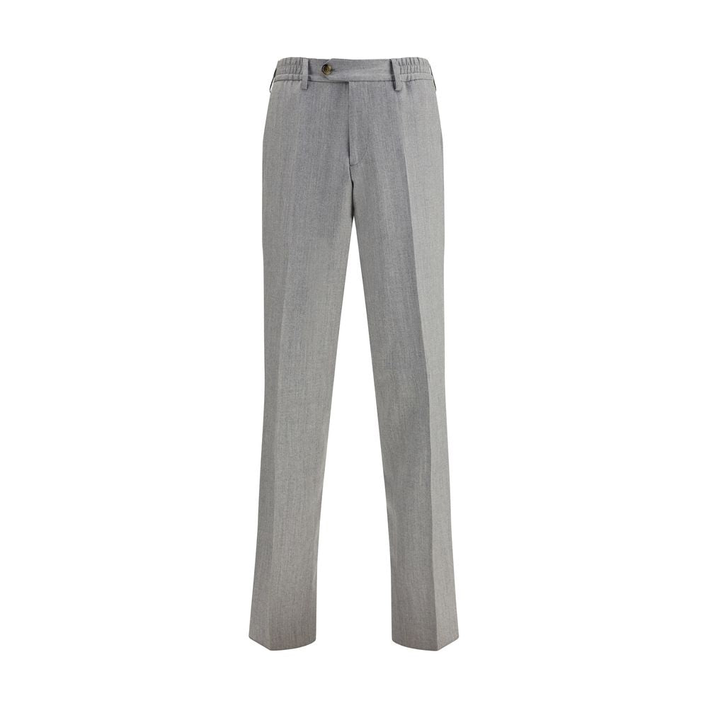 Lardini Gray Fleece Wool Chino Pants | Regal Royce