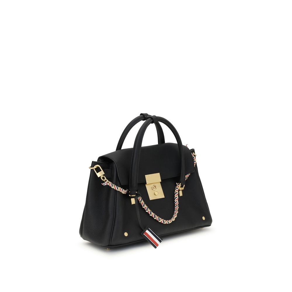 Thom Browne Black Calf Leather Bos Taurus Shoulder Bag | Regal Royce