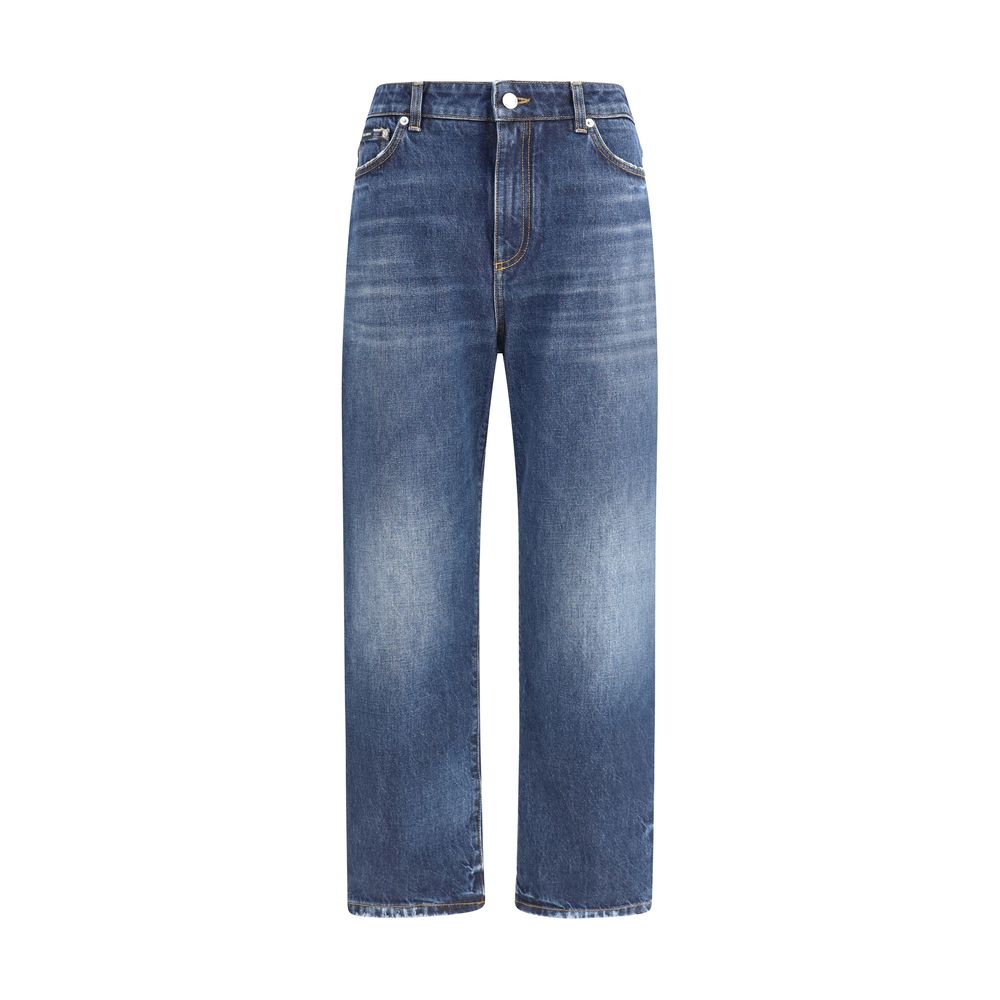 Dolce & Gabbana Blue Cotton Boyfriend Jeans | Regal Royce