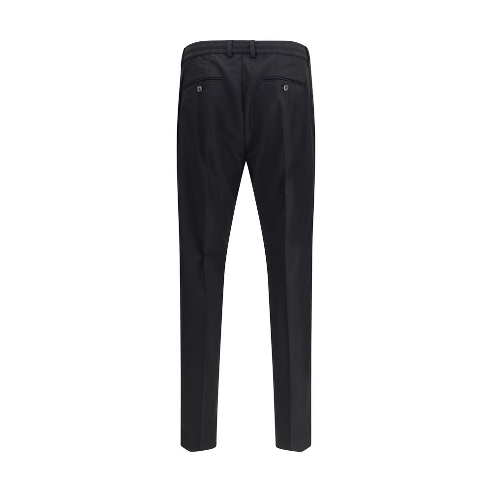 Cruna Black Fleece Wool Dress Pants | Regal Royce