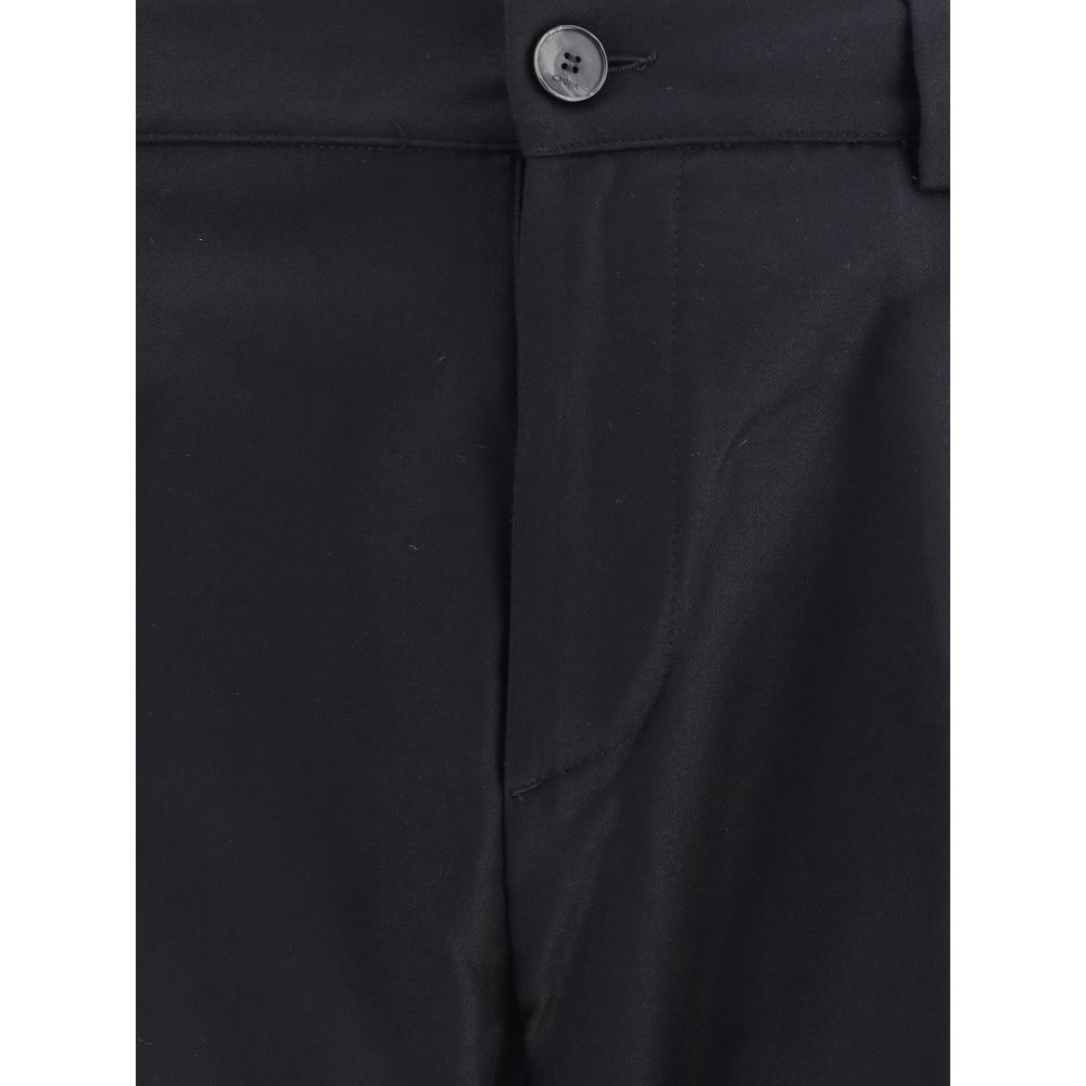 Cruna Black Fleece Wool Dress Pants | Regal Royce