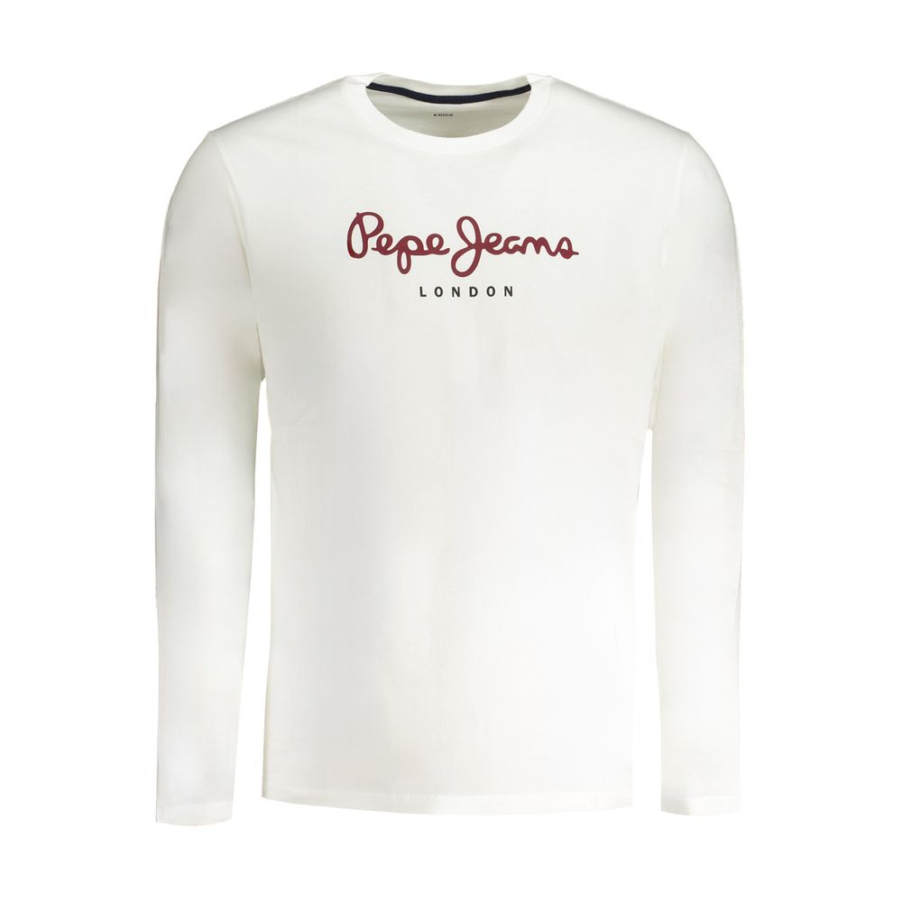 Pepe Jeans Bianco Cotton Men T-Shirt | Regal Royce