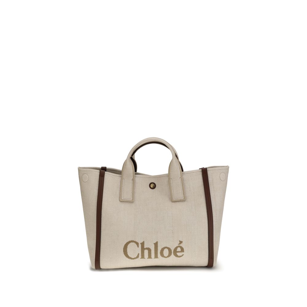 Chloé Beige Cotton Shoulder Bag | Regal Royce