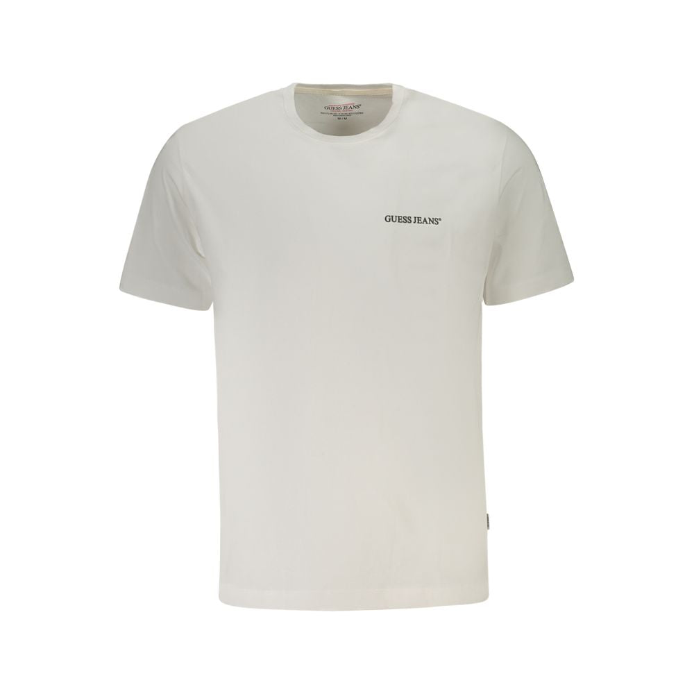Guess Jeans Bianco Cotton Men T-Shirt | Regal Royce