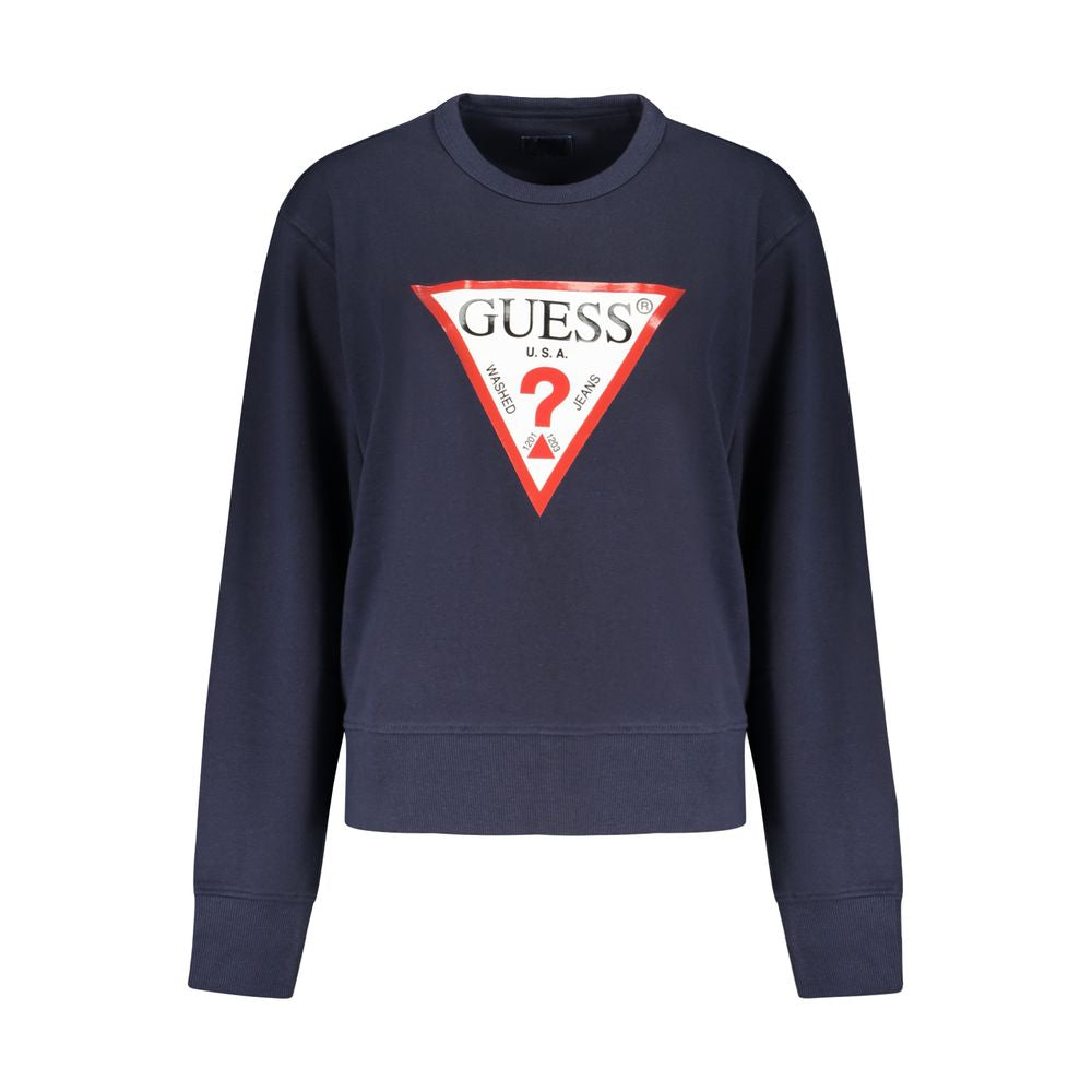 Guess Jeans Blue Cotton Women Sweatshirt | Regal Royce