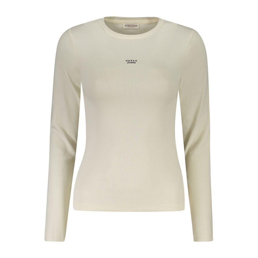 Guess Jeans White Cotton Women T-Shirt | Regal Royce