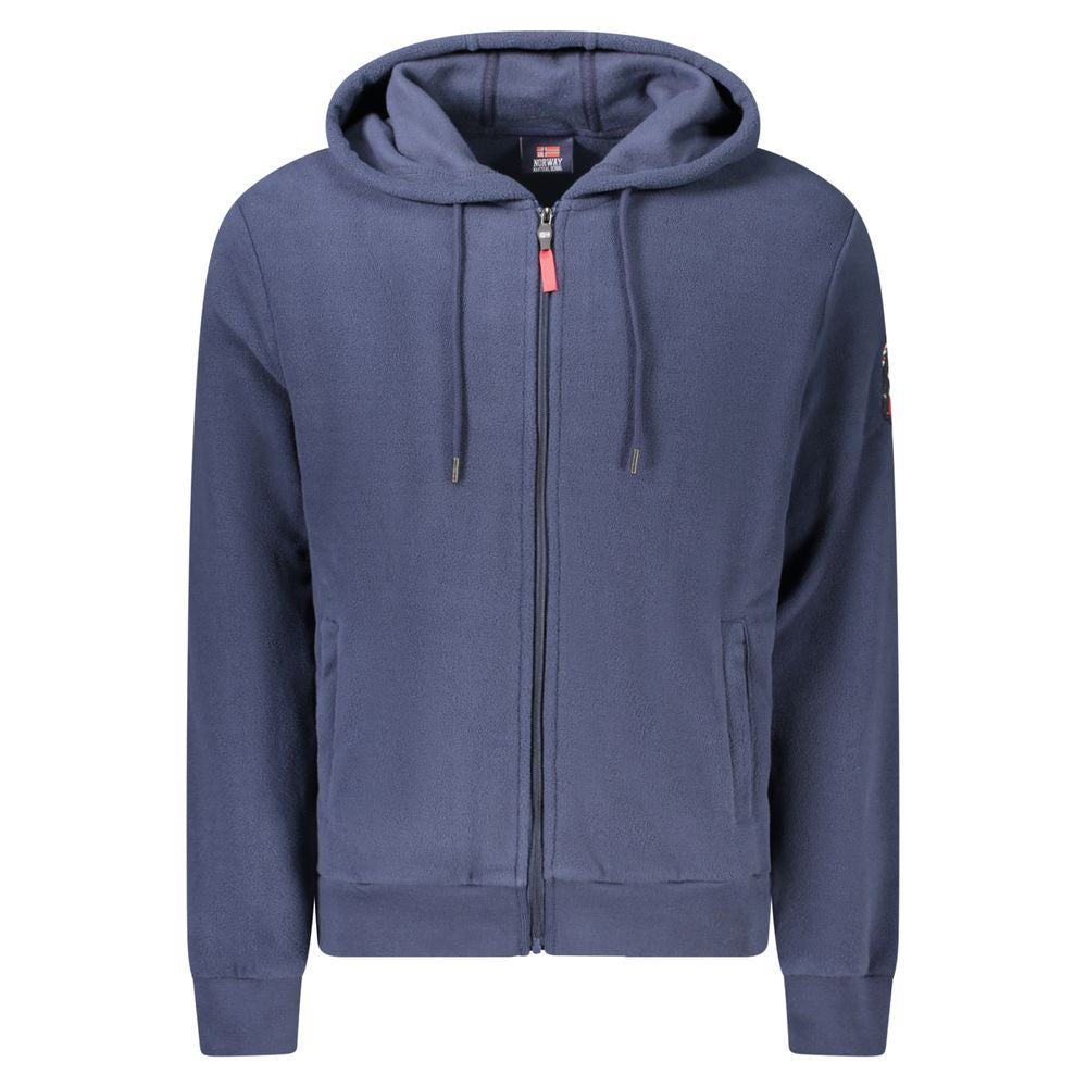 Norway 1963 Blue Polyester Men's Hooded Sweatshirt | Regal Royce