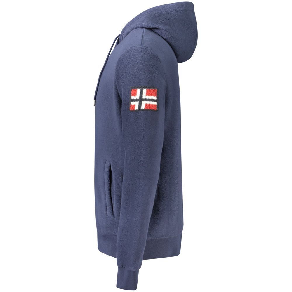 Norway 1963 Blue Polyester Men's Hooded Sweatshirt | Regal Royce