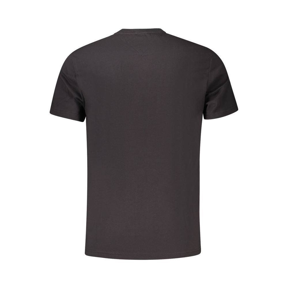 Tommy Hilfiger Black Cotton Men T-Shirt | Regal Royce