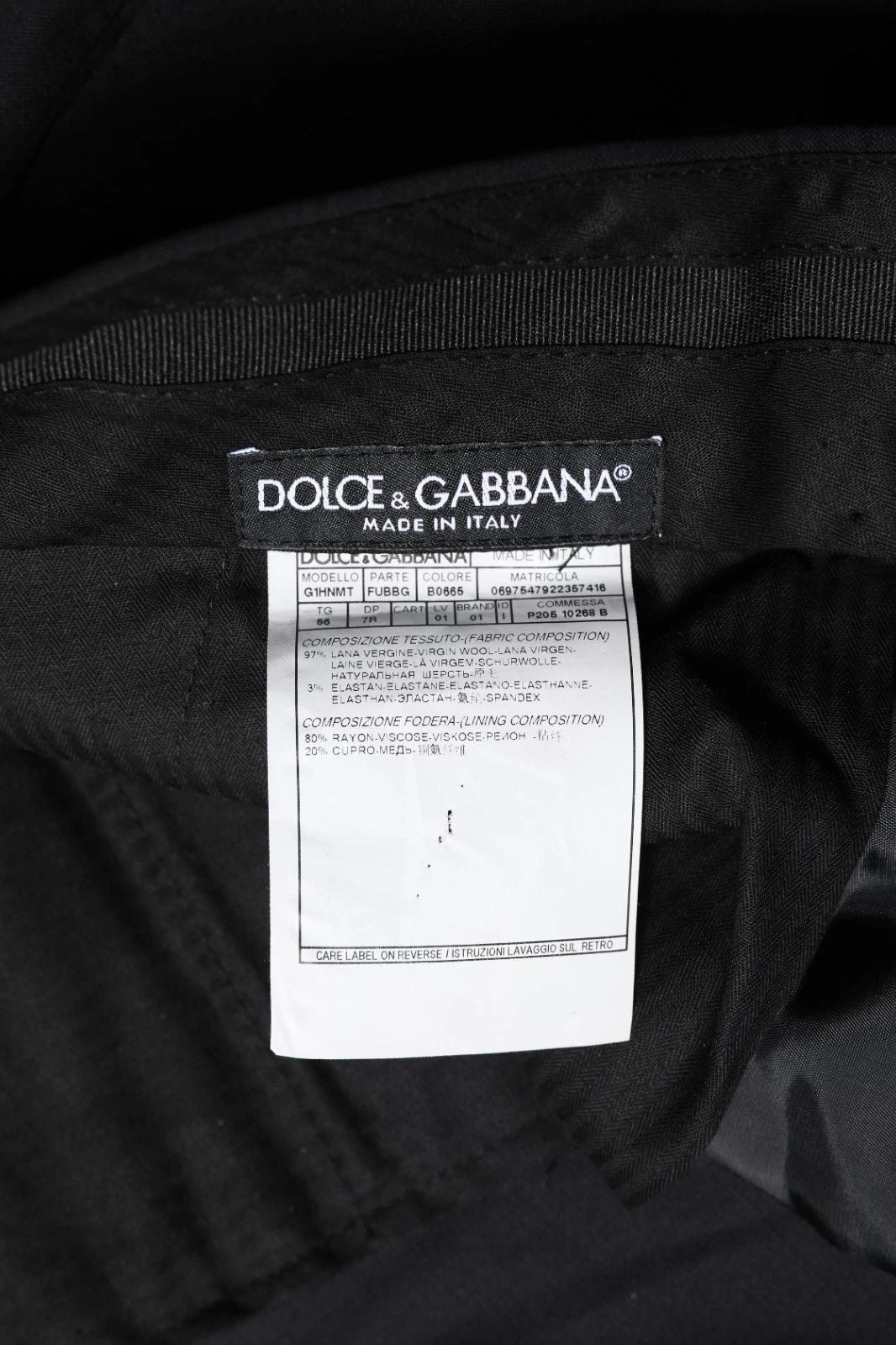 Dolce & Gabbana Black Wool Formal Dress Men Trousers Pants | Regal Royce