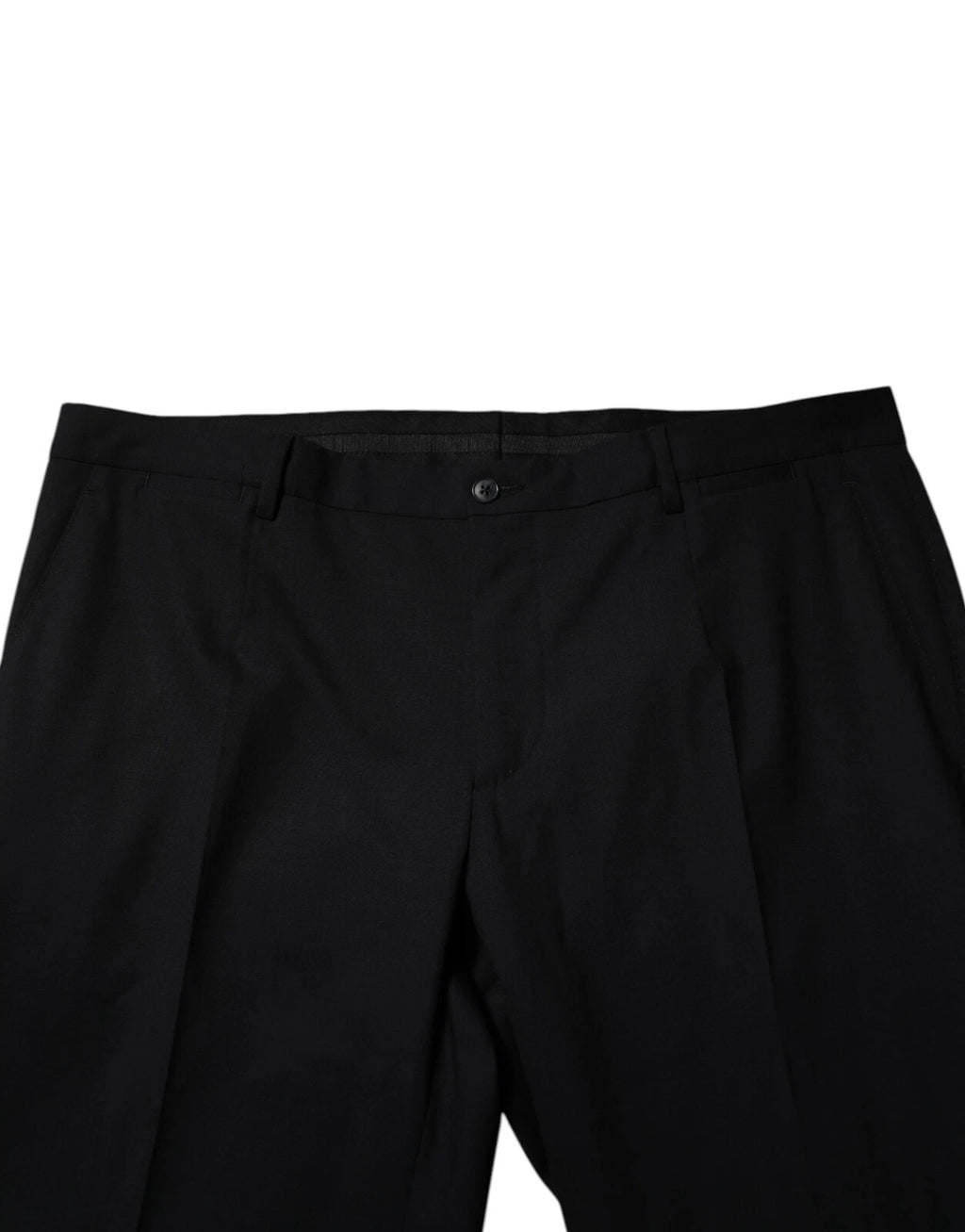 Dolce & Gabbana Black Wool Formal Dress Men Trousers Pants