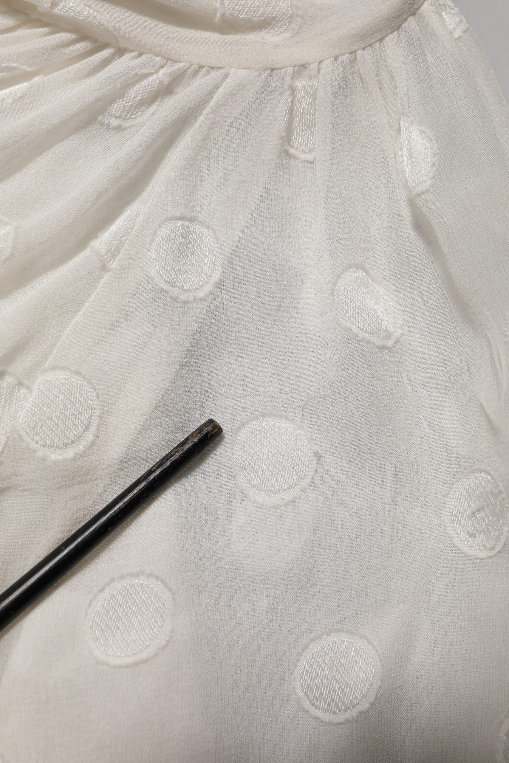 Dolce & Gabbana White Polka Sheer Silk Bow Tie Shirt Blouse Top | Regal Royce