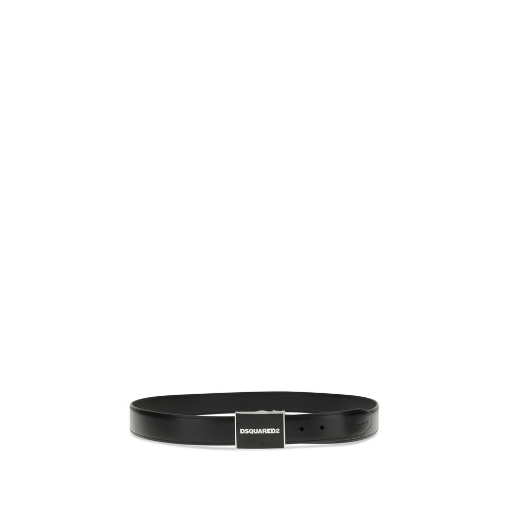 Dsquared² Black Calf Leather Bos Taurus Regular Belt | Regal Royce