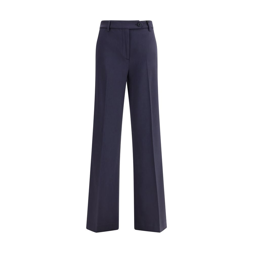 True Royal Blue Viscose Flared Pants