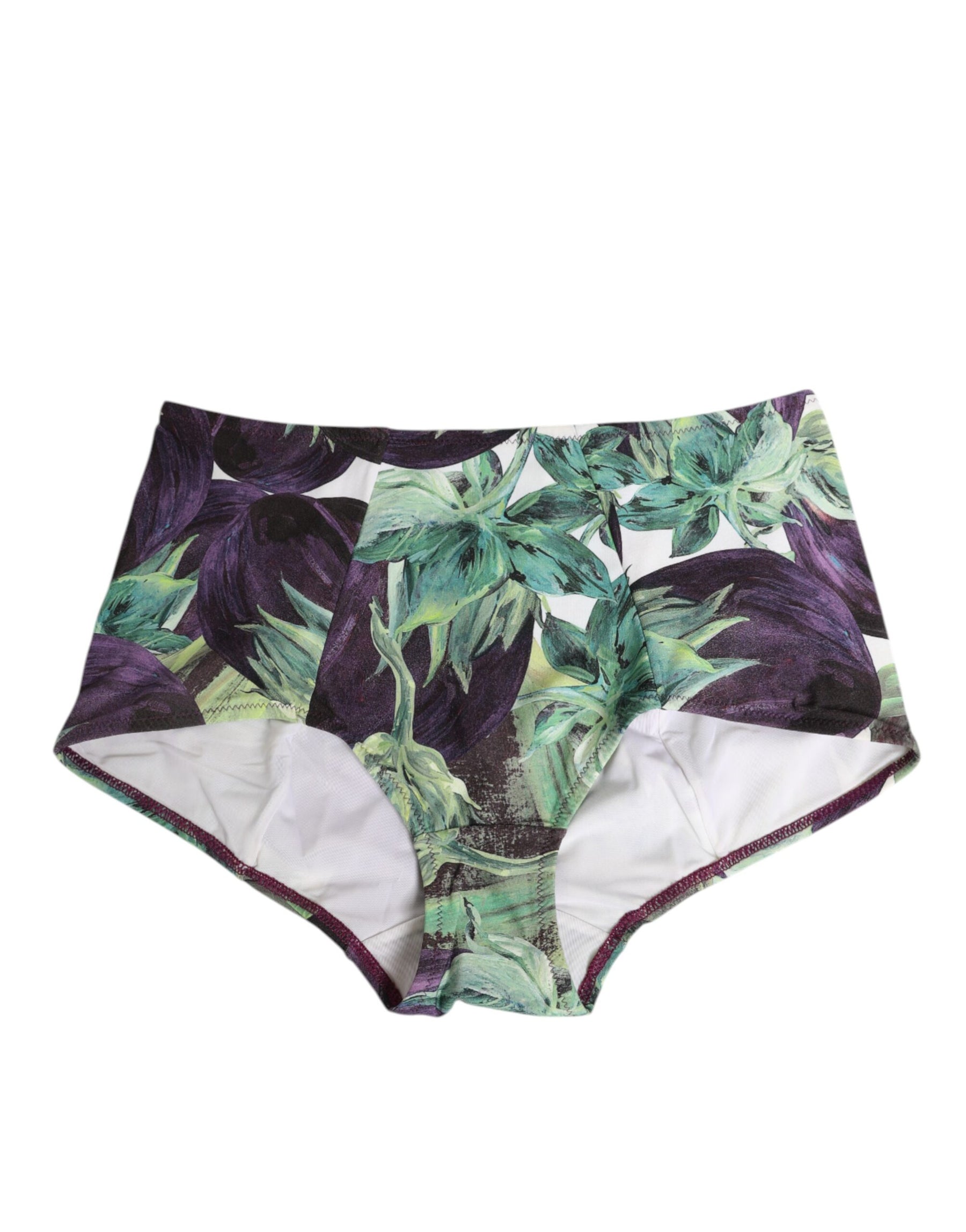 Dolce & Gabbana Eggplant Print High-Waist Briefs Underwear | Regal Royce