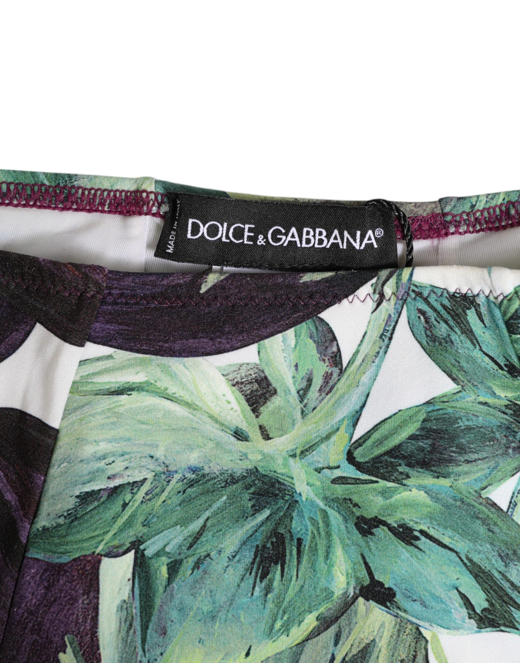Dolce & Gabbana Eggplant Print High-Waist Briefs Underwear | Regal Royce