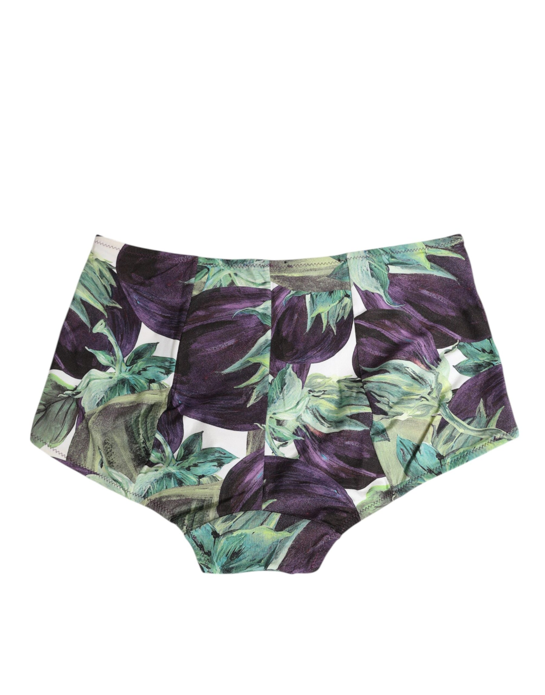Dolce & Gabbana Eggplant Print High-Waist Briefs Underwear | Regal Royce