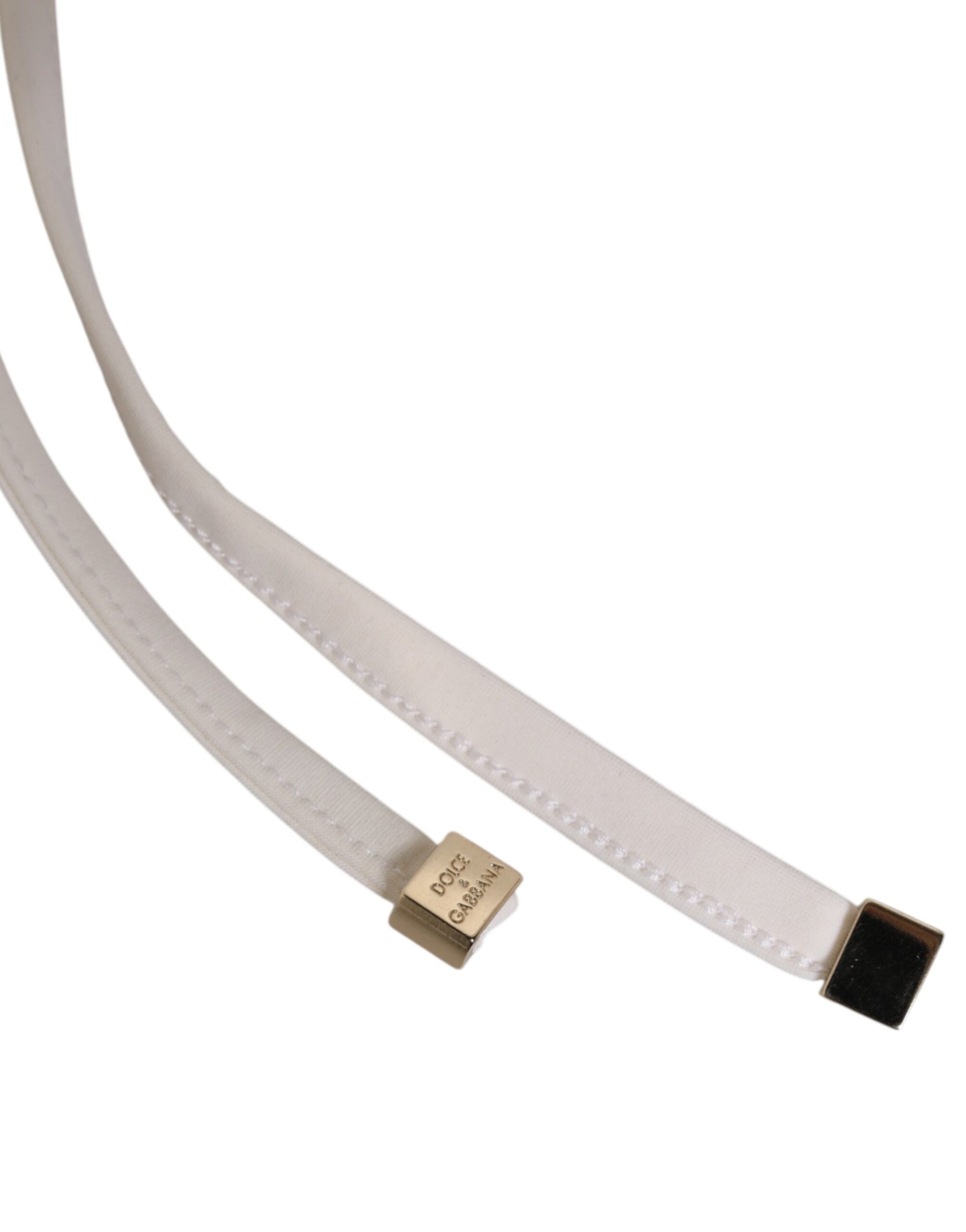 Dolce & Gabbana White Yellow Stripe Tie Side Logo Underwear | Regal Royce