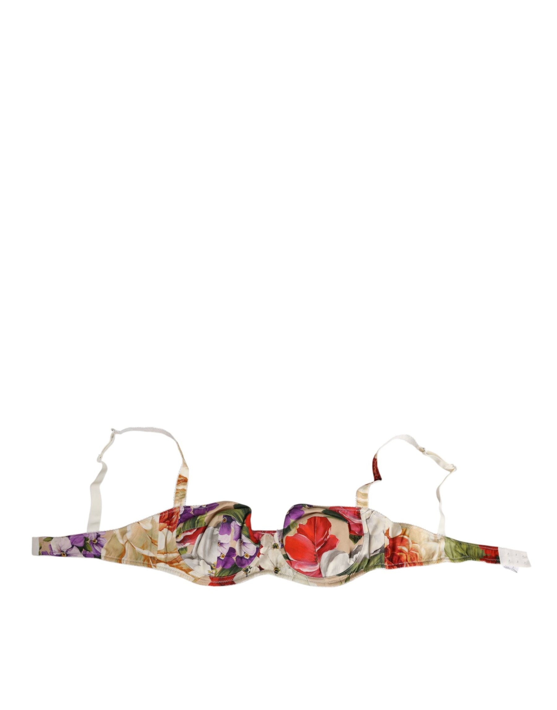 Dolce & Gabbana Floral Print Semi Padded Balconette Bra Underwear | Regal Royce