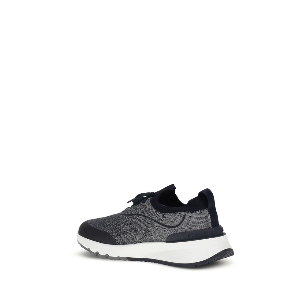Brunello Cucinelli Gray Cotton Athletic Sneakers | Regal Royce