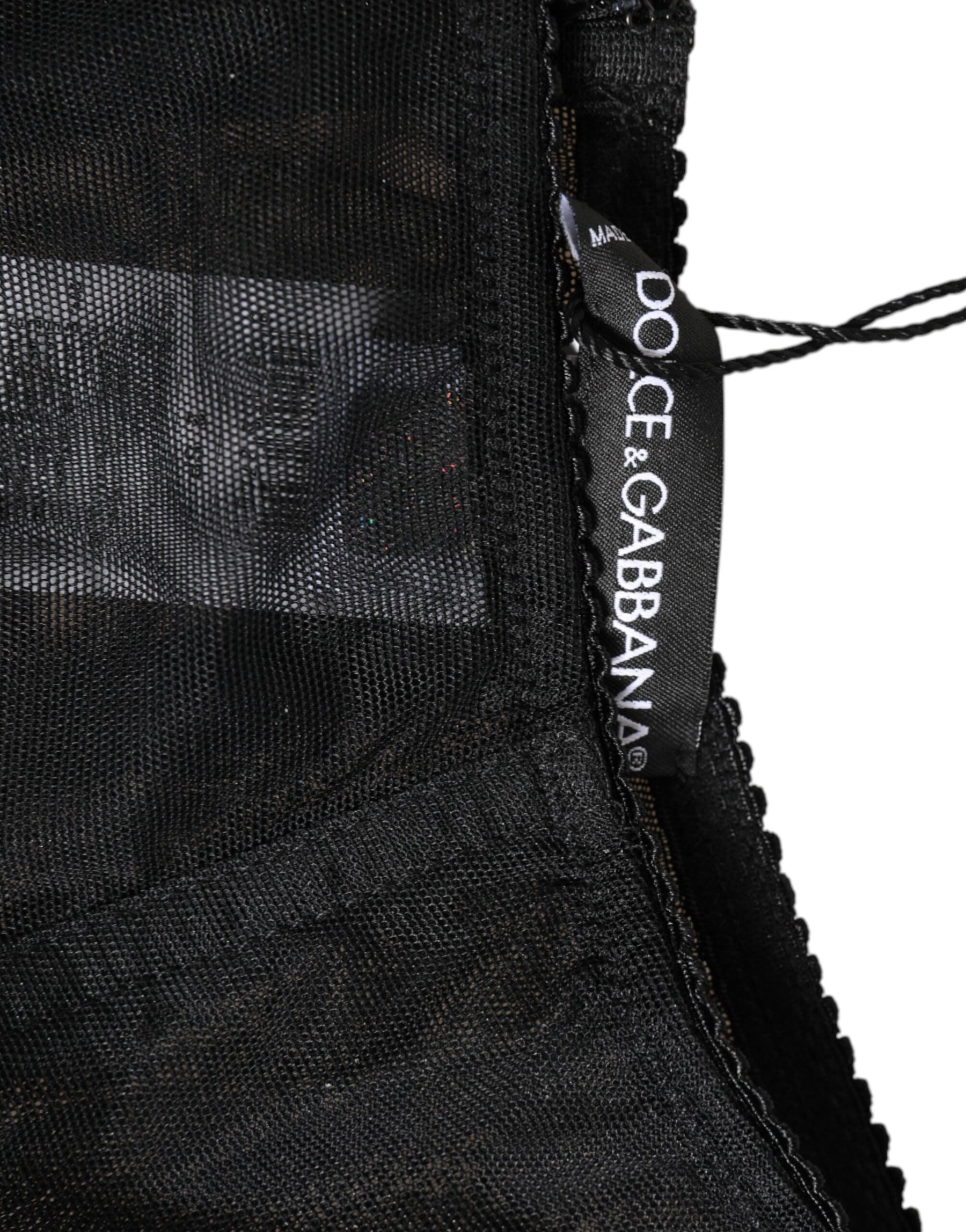 Dolce & Gabbana Black High Waist Mesh Sheer Shapewear Underwear | Regal Royce