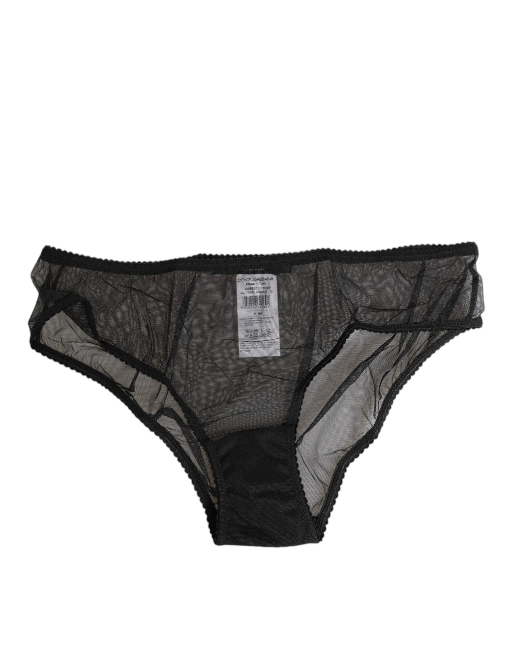 Dolce & Gabbana Black Sheer Mesh Lace Bikini Briefs Underwear