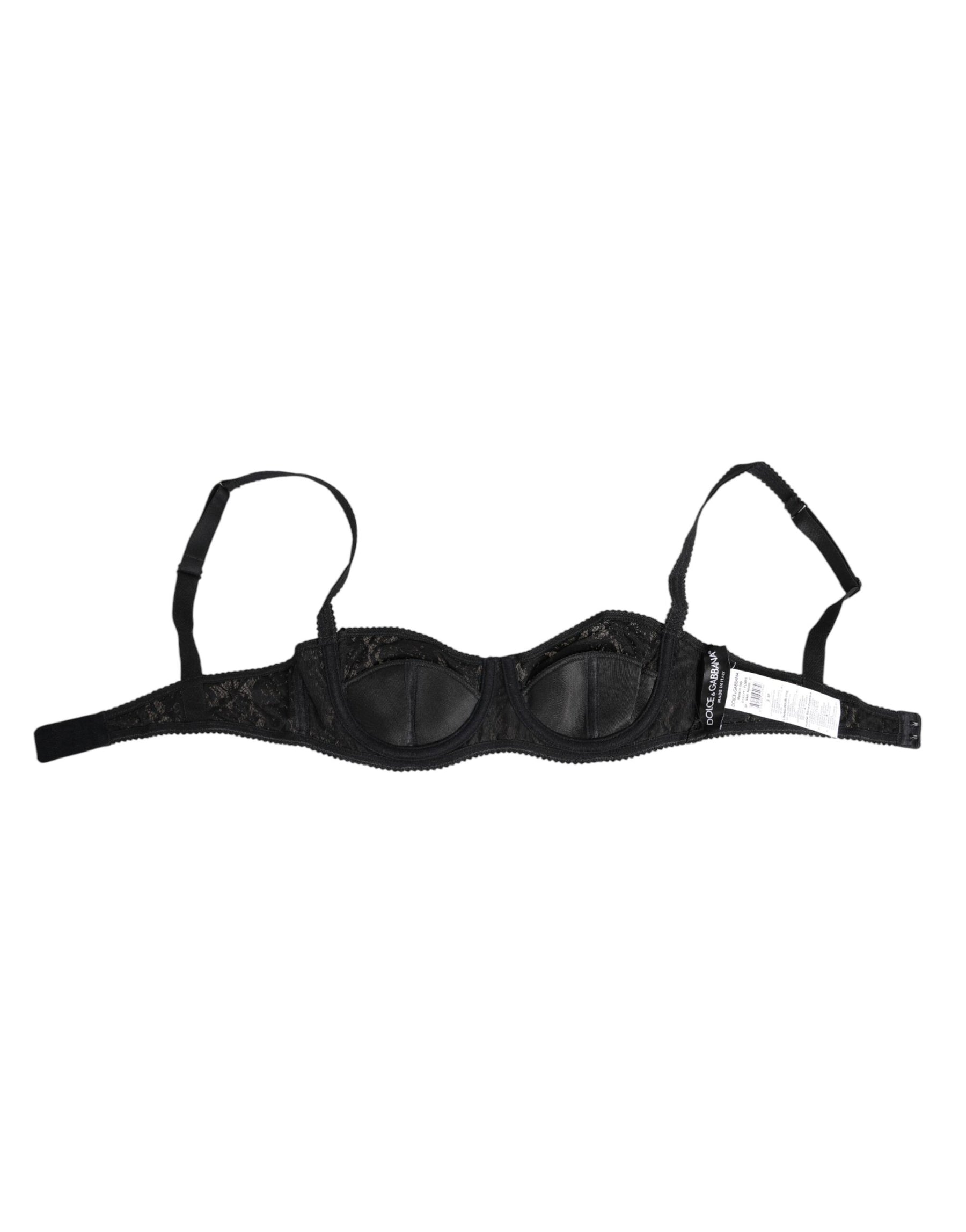 Dolce & Gabbana Black Lace Underwire Bra Lingerie Underwear | Regal Royce
